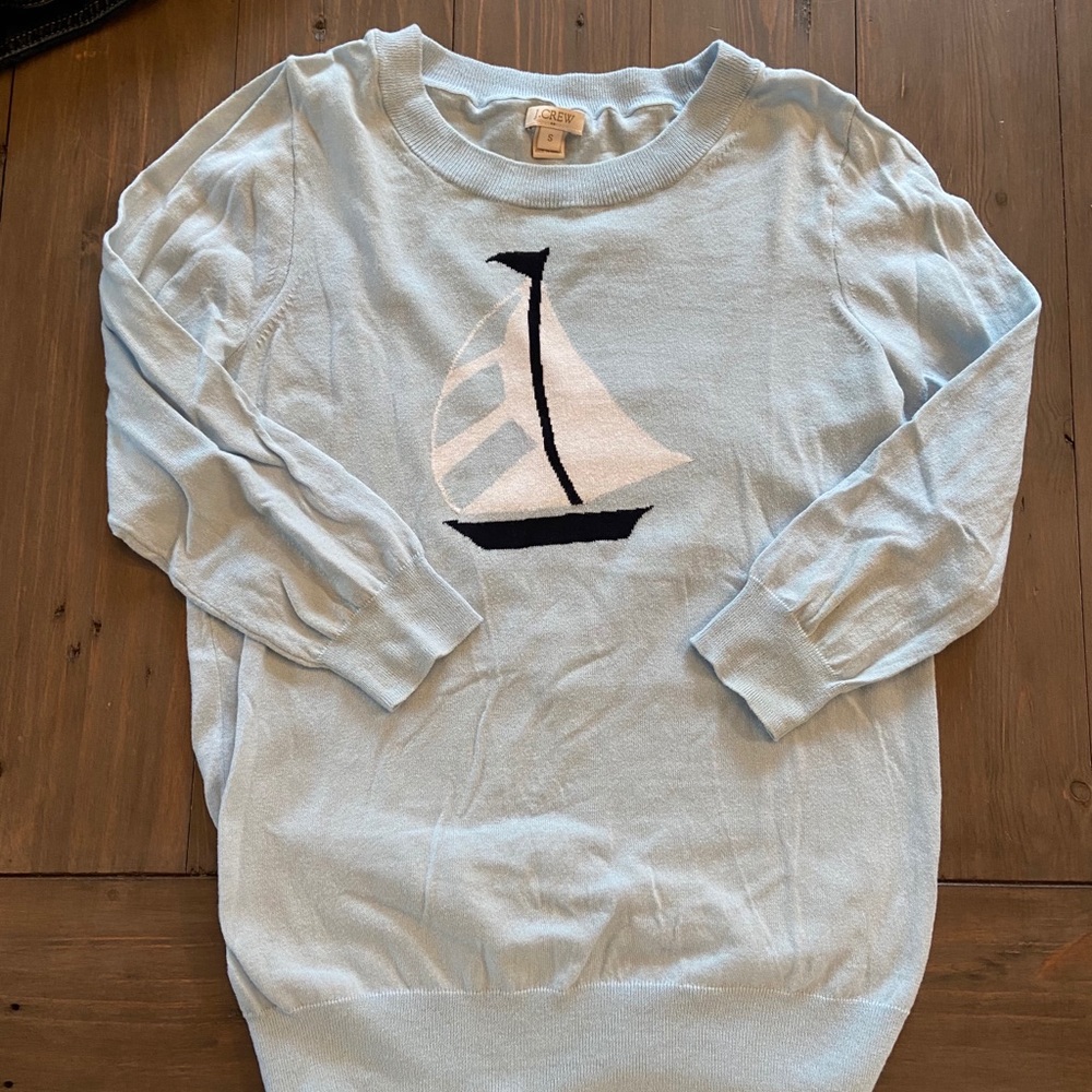 JCrew sailboat light weight sweater
